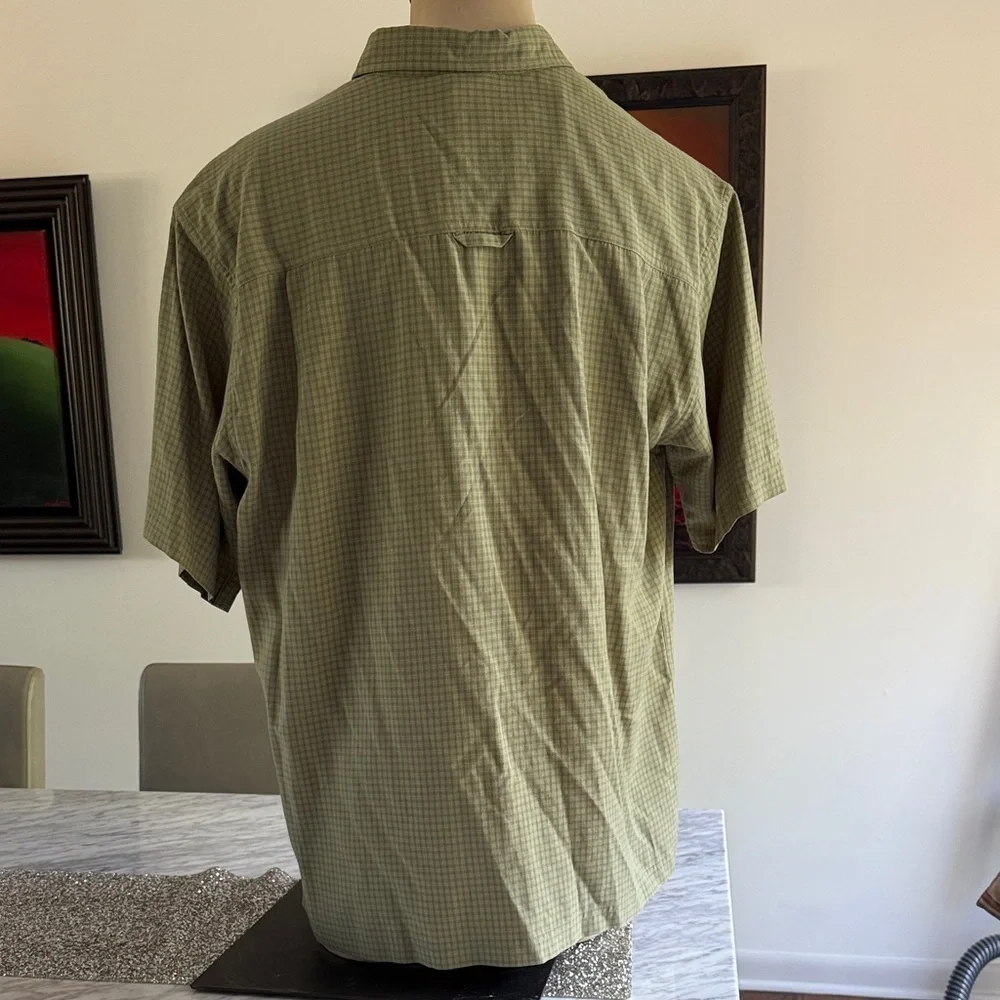 The North Face Men's XL Olive Plaid Button-Up Shirt